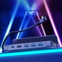 HUB Choetech M52 do Steam Deck USB-C - USB-C PD/USB-A/HDMI/RJ45 - szary