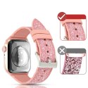 Kingxbar Crystal Fabric Band pasek bransoletka do Watch 6 / SE / 5 / 4 / 3 / 2 (40mm / 38mm) silikonowy pasek kryształowa opaska