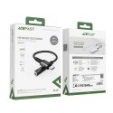 Acefast kabel audio USB Typ C - 3,5mm mini jack (żeński) 18cm, DAC, AUX czarny (C1-07 black)