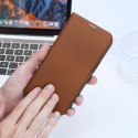 Dux Ducis Skin X2 etui do iPhone 14 Plus pokrowiec z magnetyczną klapką brązowy