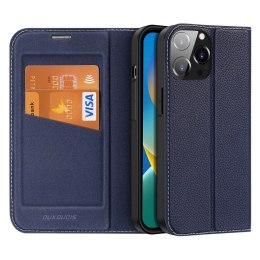 Dux Ducis Skin X2 etui do iPhone 14 Pro Max pokrowiec z magnetyczną klapką niebieski