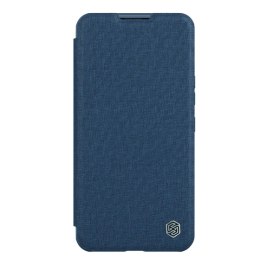 Nillkin Qin Cloth Pro Case etui do iPhone 14 Plus osłona na aparat kabura pokrowiec obudowa z klapką niebieski