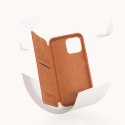 Nillkin Qin Leather Pro Case etui iPhone 14 Pro Max osłona na aparat kabura pokrowiec obudowa z klapką czerwony