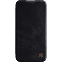 Nillkin Qin Leather Pro Case etui iPhone 14 Pro osłona na aparat kabura pokrowiec obudowa z klapką czarny