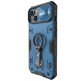 Nillkin CamShield Armor Pro Case etui iPhone 14 pancerny pokrowiec z osłoną na aparat ring podstawka niebieskie