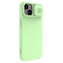 Nillkin CamShield Magnetic Silicone Case etui iPhone 14 Plus magnetyczny MagSafe pokrowiec z osłoną na aparat zielony