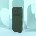 Nillkin CamShield Magnetic Silicone Case etui iPhone 14 Pro Max magnetyczny MagSafe pokrowiec z osłoną na aparat niebieski