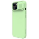 Nillkin CamShield Magnetic Silicone Case etui iPhone 14 magnetyczny MagSafe pokrowiec z osłoną na aparat zielony