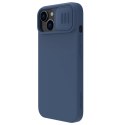 Nillkin CamShield Silky Silicone Case etui iPhone 14 pokrowiec z osłoną na aparat niebieski