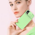 Nillkin CamShield Silky Silicone Case etui iPhone 14 pokrowiec z osłoną na aparat zielony