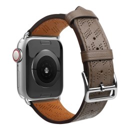 Strap Leather skórzany pasek Apple Watch SE, 9, 8, 7, 6, 5, 4, 3, 2, 1 (41, 40, 38 mm) opaska bransoleta ciemnobrązowy