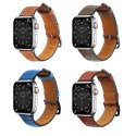 Strap Leather skórzany pasek Apple Watch Ultra, SE, 9, 8, 7, 6, 5, 4, 3, 2, 1 (49, 45, 44, 42 mm) opaska bransoleta czerwony