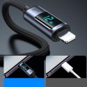 Kabel Joyroom Prism Series A16 Lightning / USB-A 2.4A 1.2m z wyświetlaczem LED - czarny