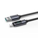 Kabel Joyroom Prism Series A16 Lightning / USB-A 2.4A 1.2m z wyświetlaczem LED - czarny