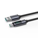 Kabel Joyroom Prism Series A16 USB-C / USB-A 66W 1.2m z wyświetlaczem LED - czarny