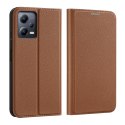 Dux Ducis Skin X2 etui do Xiaomi Redmi Note 12 5G / Poco X5 5G pokrowiec z klapką portfel podstawka brązowe