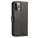 Etui z klapką i portfelem Magnet Case do iPhone 15 - czarne