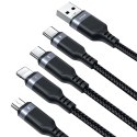 Kabel Joyroom Multi-Use Series S-A18 4w1 USB-A - USB-C / USB-C / Lightning / micro USB 1.2m - czarny