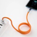 Kabel kątowy Dudao L24AL USB-A - Lightning o rotacji 180° 30W 1m - pomarańczowy