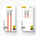 Kabel kątowy Dudao L24AL USB-A - Lightning o rotacji 180° 30W 1m - pomarańczowy