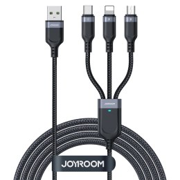 Kabel Joyroom Multi-Use Series S-A18 3w1 USB-A - Lightning / USB-C / micro USB 1.2m - czarny