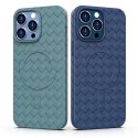 Plecione etui MagSafe Woven Case do iPhone 15 Pro Max - fioletowe