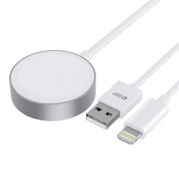 Ładowarka Tech-Protect UltraBoost 2w1 magnetyczna z kablami USB-C / Lightning do Apple Watch 1.5m - biała