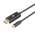 Kabel USB C - Displayport 2m czarny