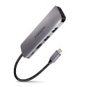 HMC-5 Wieloportowy hub 2x USB-A, HDMI, SD/microSD, USB 3.2 Gen 1, PD 100W, 20cm USB-C kabel