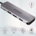 HMC-5 Wieloportowy hub 2x USB-A, HDMI, SD/microSD, USB 3.2 Gen 1, PD 100W, 20cm USB-C kabel