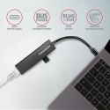 HMC-GL3A Wieloportowy hub metalowy 3x USB-A + GLAN, USB 3.2 Gen 1, 20 cm USB-C kabel