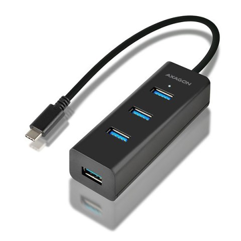 HUE-S2C Hub 4-portowy USB 3.2 Gen 1 charging hub, 40cm USB-C kabel, microUSB dodatkowe zasilanie