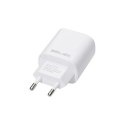 Ładowarka sieciowa 30W GaN USB-C + USB-A, biała