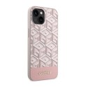 Guess GCube Stripes MagSafe - Case for iPhone 14 (Pink)