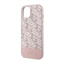 Guess GCube Stripes MagSafe - Case for iPhone 14 (Pink)