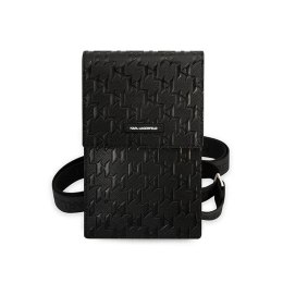 Karl Lagerfeld Monogram Plate Wallet Phone Bag - Bag for smartphone and accessories (Black)