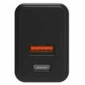 Wall Charger PcCom Essential Black 20 W USB USB-C