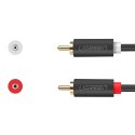 Kabel Ugreen AV104 10519 audio 2RCA (męski) / 2RCA (męski) 3m - szary