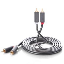 Kabel Ugreen AV104 30747 audio 2RCA (męski) / 2RCA (męski) 1m - szary