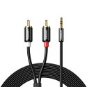 Kabel Ugreen AV116 10749 audio mini jack 3,5 mm (męski) / 2RCA (męski) 1m - czarny