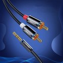 Kabel Ugreen AV116 10749 audio mini jack 3,5 mm (męski) / 2RCA (męski) 1m - czarny