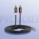 Kabel Ugreen AV116 10749 audio mini jack 3,5 mm (męski) / 2RCA (męski) 1m - czarny