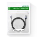 Kabel Ugreen US199 60158 USB-A / Lightning MFi 2m - czarny