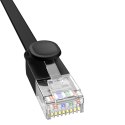 Kabel Ethernet Baseus High Speed Cat 6 RJ-45 1000Mb/s 12m płaski - czarny