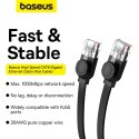 Kabel Ethernet Baseus High Speed Cat 6 RJ-45 1000Mb/s 12m płaski - czarny