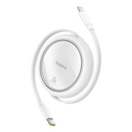 Kabel Baseus Free2Pull zwijany USB-C / Lightning 20W 1m - biały