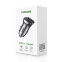 Ugreen ładowarka samochodowa USB Typ C / USB 24W Power Delivery Quick Charge szary (30780)