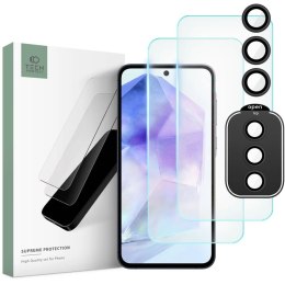 Zestaw Tech-Protect Supreme Set na Samsung Galaxy A55 5G 2x szkło hartowane na wyświetlacz / szkło hartowane na aparat