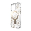 Speck Presidio Lux ClickLock & MagSafe - Case for iPhone 16 Pro (Sunshine Daisies / Clear / Gold)