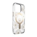 Speck Presidio Lux ClickLock & MagSafe - Case for iPhone 16 Pro (Sunshine Daisies / Clear / Gold)